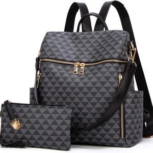 Backpacks Anti-theft 2Pcs Black B